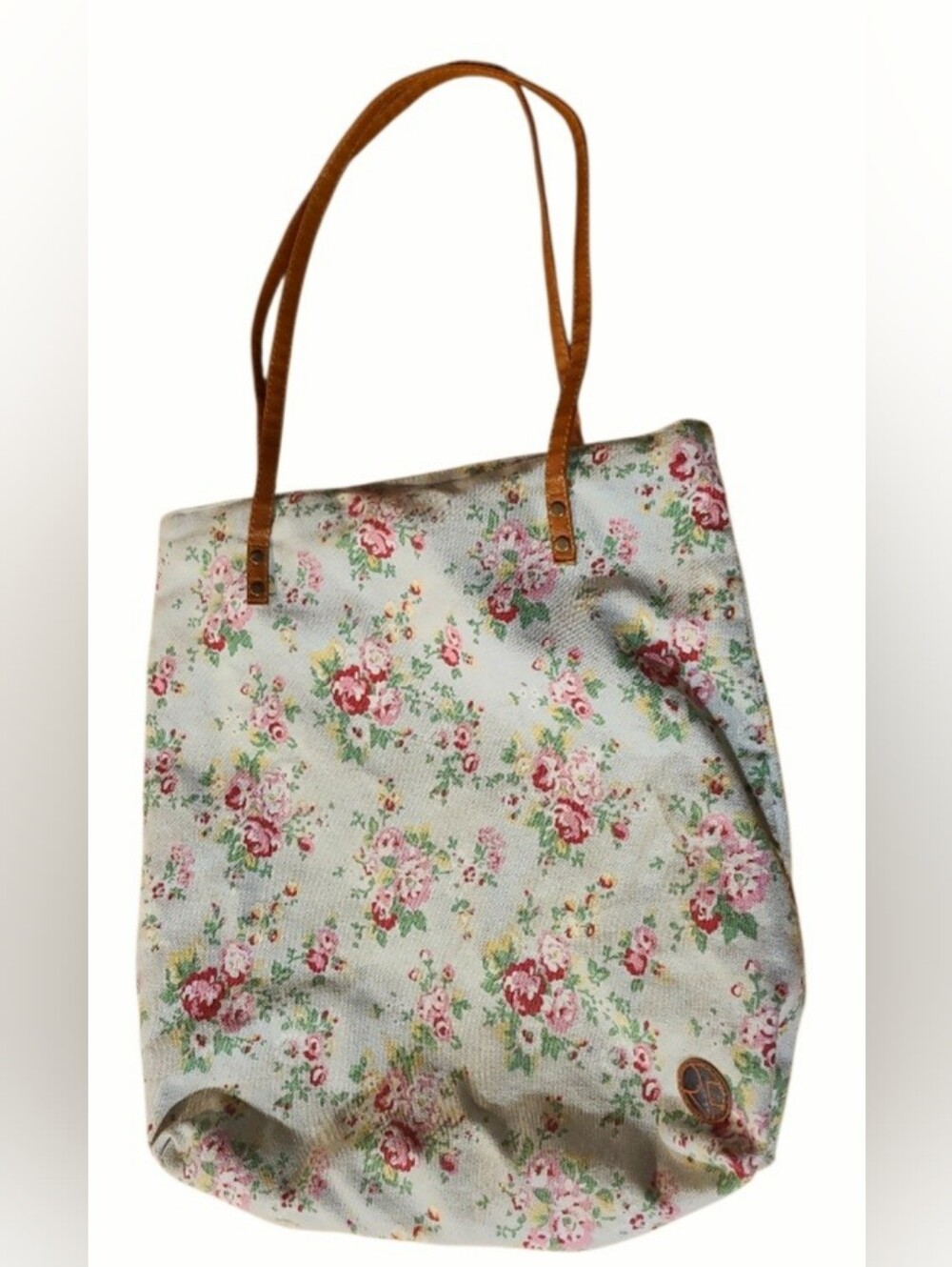 Riah Fashion Canvas Floral Tote Purse